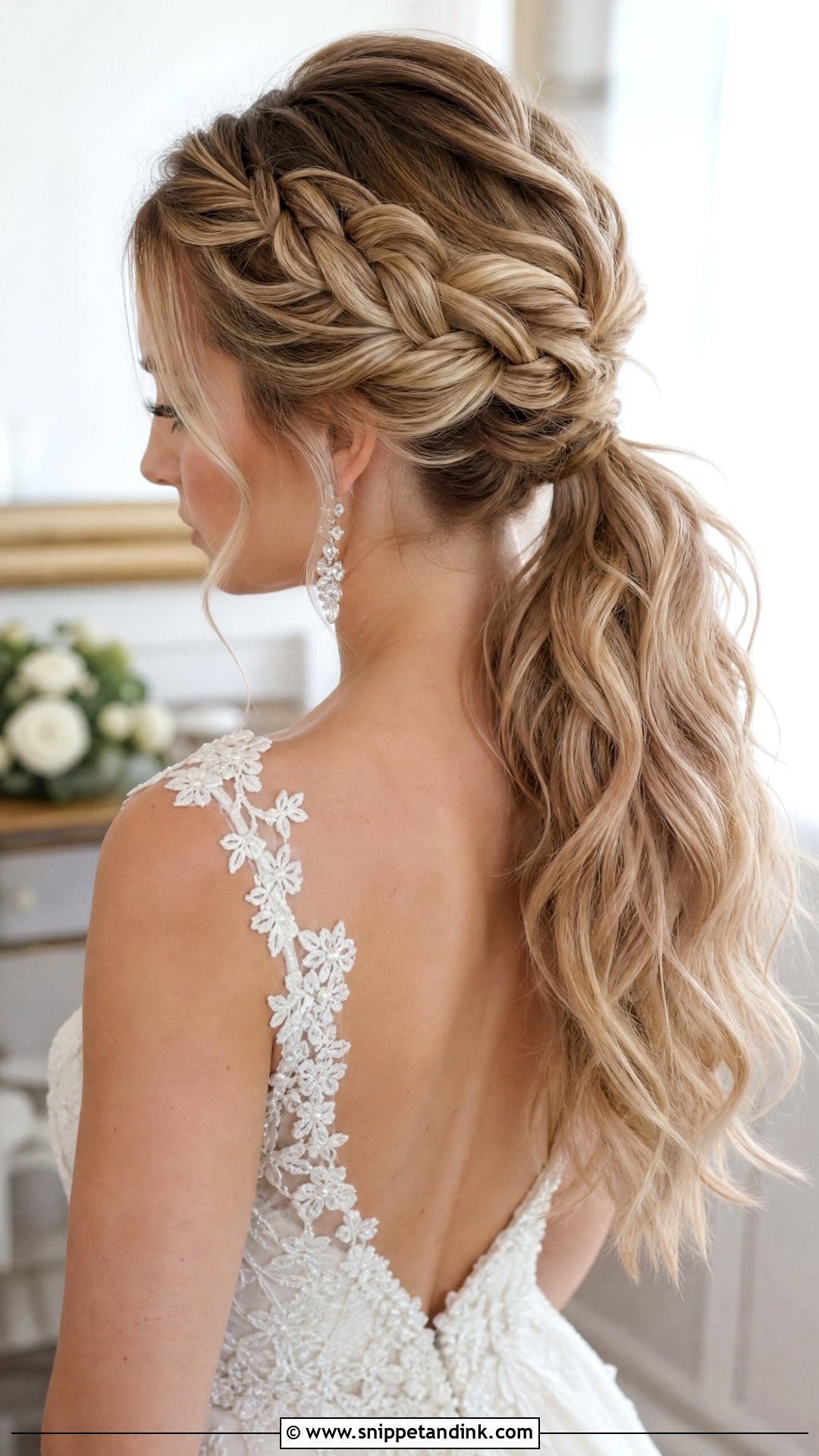 Braided Ponytail Wedding Hair - Snippet and Ink - 20 Ariana Grande Wedding Hair Ideas
