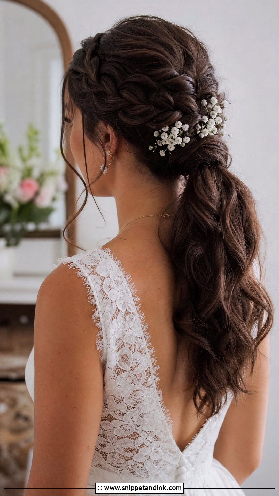 Braided Ponytail Wedding Hair - Snippet and Ink - 20 Power Ponytail Wedding Ideas
