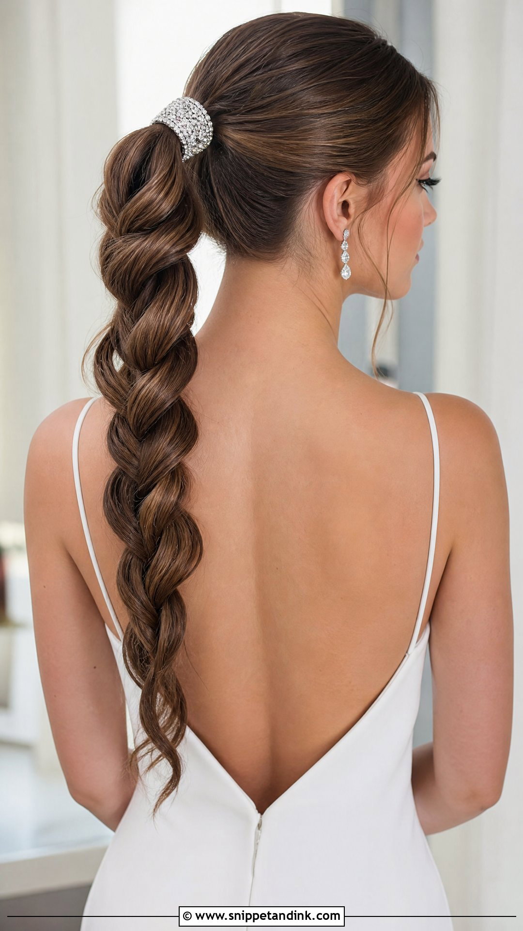 Braided Ponytail Wedding Hairstyle - Snippet and Ink - 20 Bridal Hair with Braid Ideas