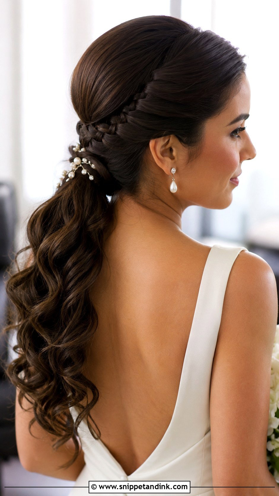 Braided Ponytail Wedding Hairstyle - Snippet and Ink - 20 Elegant Braided Hairstyles Weddings