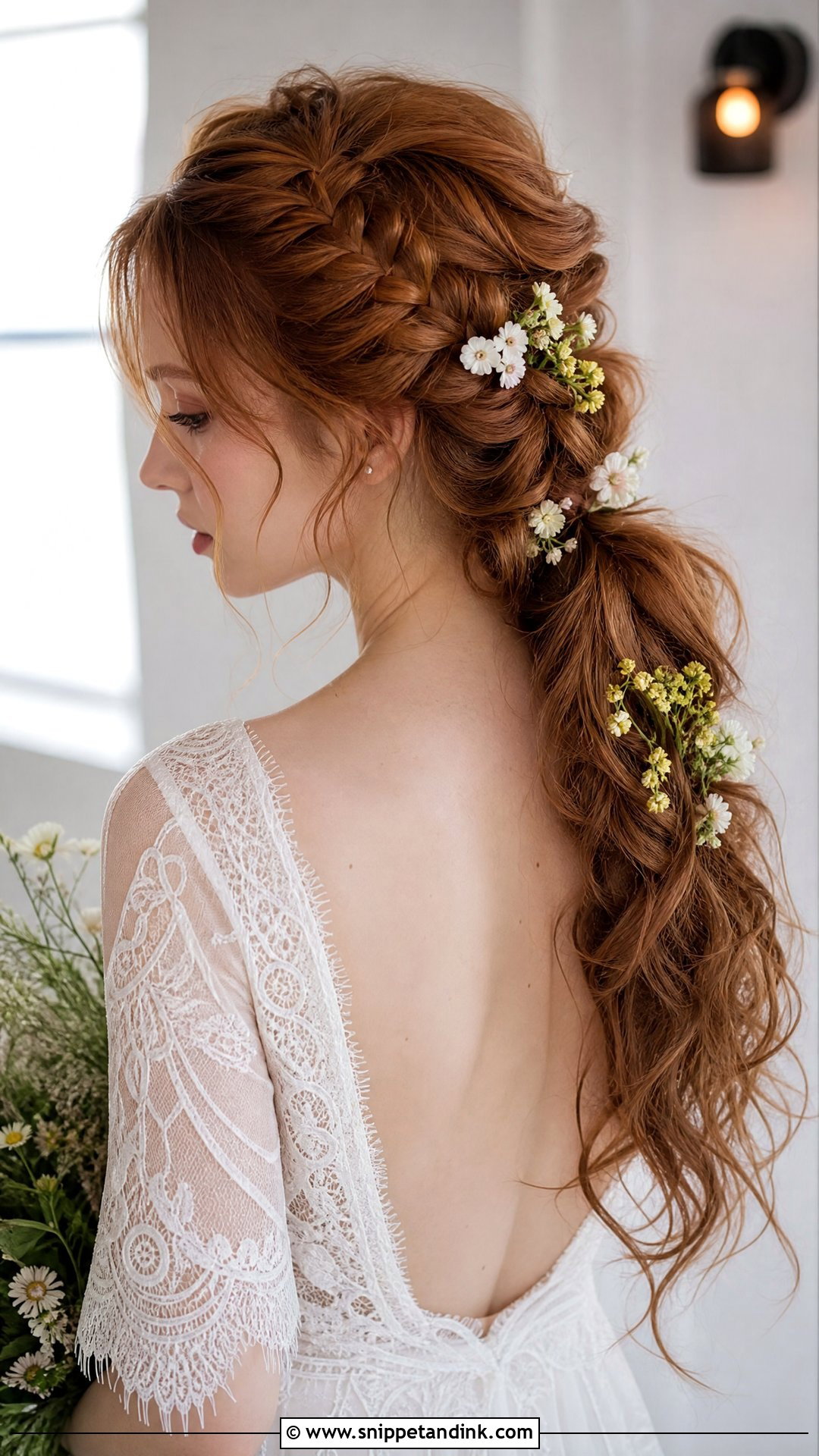 Braided Ponytail Wedding Hairstyle - Snippet and Ink - 20 Party Pony Wedding Hairstyle Ideas