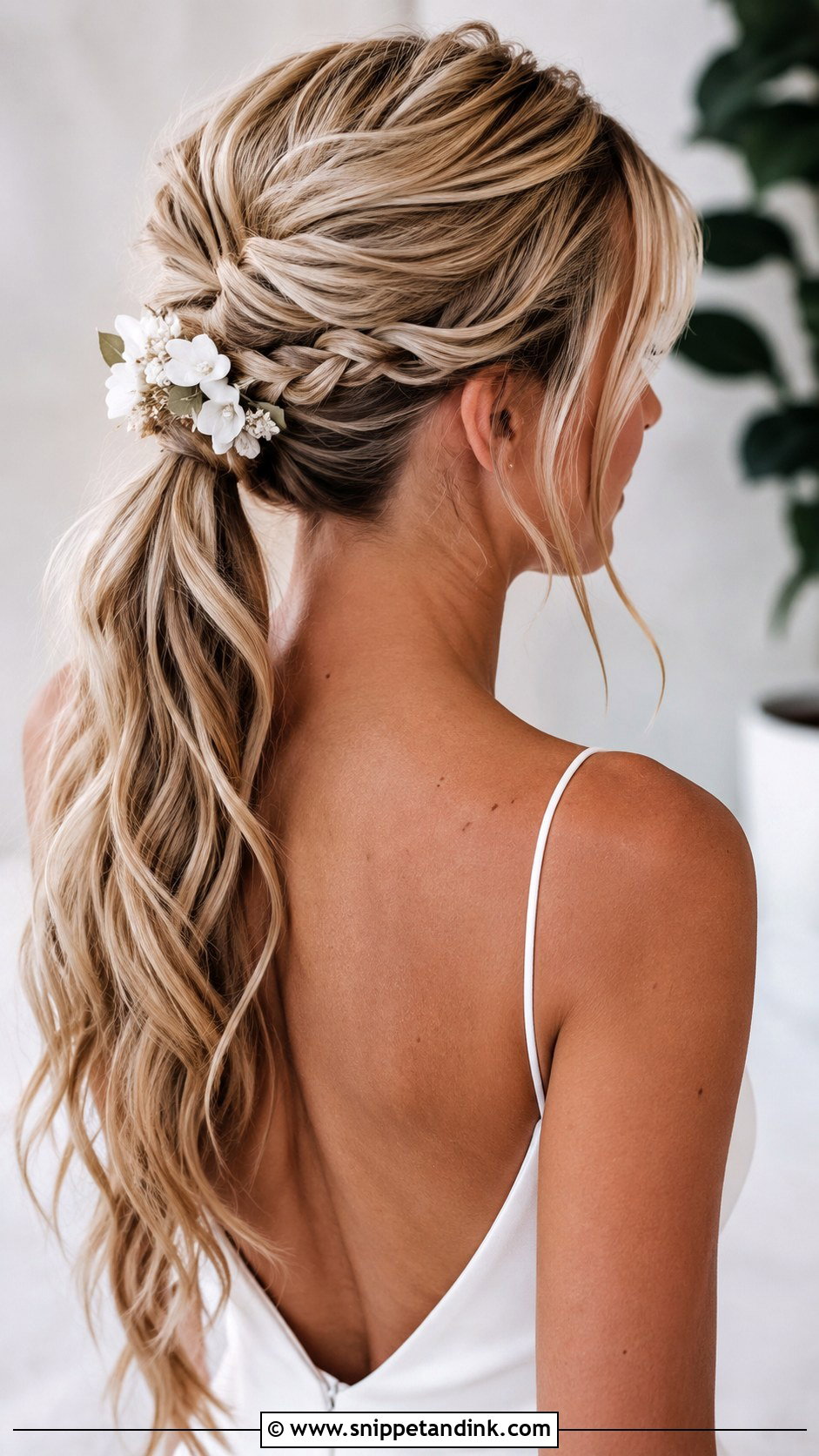 Braided Ponytail Wedding Hairstyle - Snippet and Ink - 20 Wedding Hair with Braids