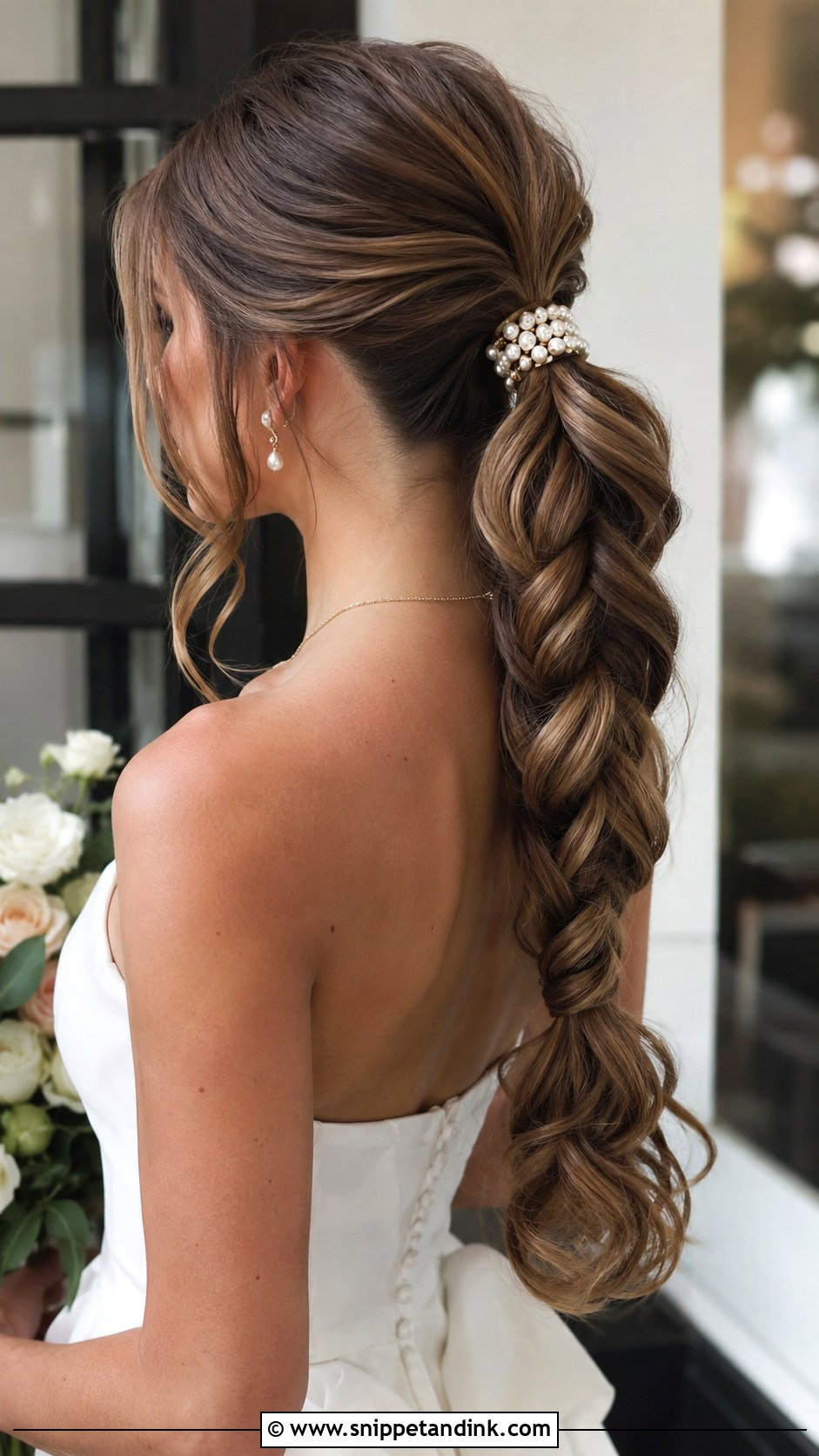 Braided Ponytail Wedding Hairstyle For Long Hair - Snippet and Ink - 20 Braid Wedding Hairstyles for Long Hair