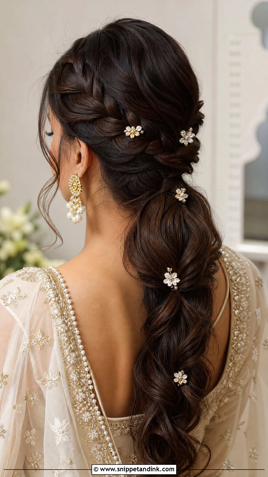 Braided Ponytail Wedding Hairstyle - Snippet and Ink - 15 Classy Ponytail Wedding Hairstyles