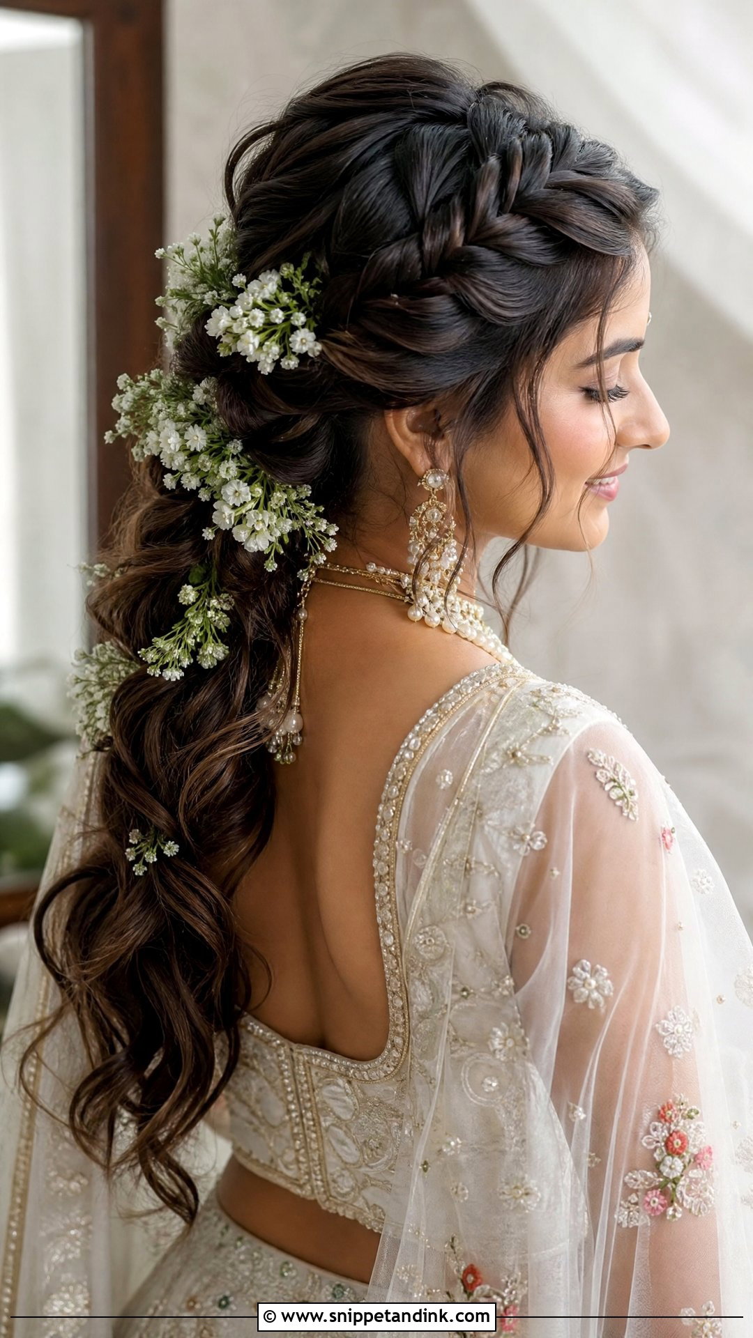 Braided Ponytail Wedding With Flowers - Snippet and Ink - 15 Braided Ponytail Hairstyles Wedding