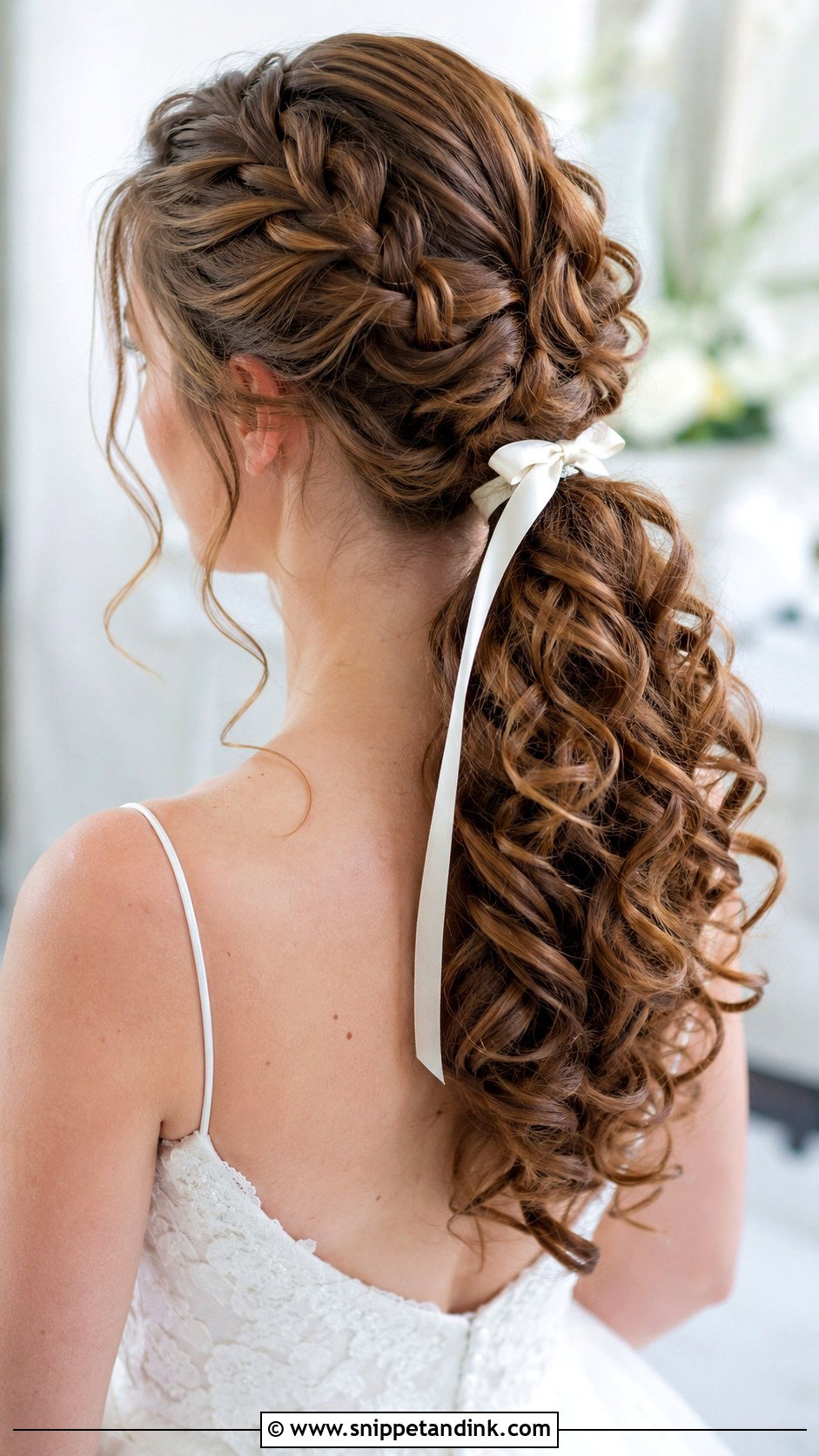 Braided Ponytail With Curls - Snippet and Ink - 30 Wedding Braid Hairstyles