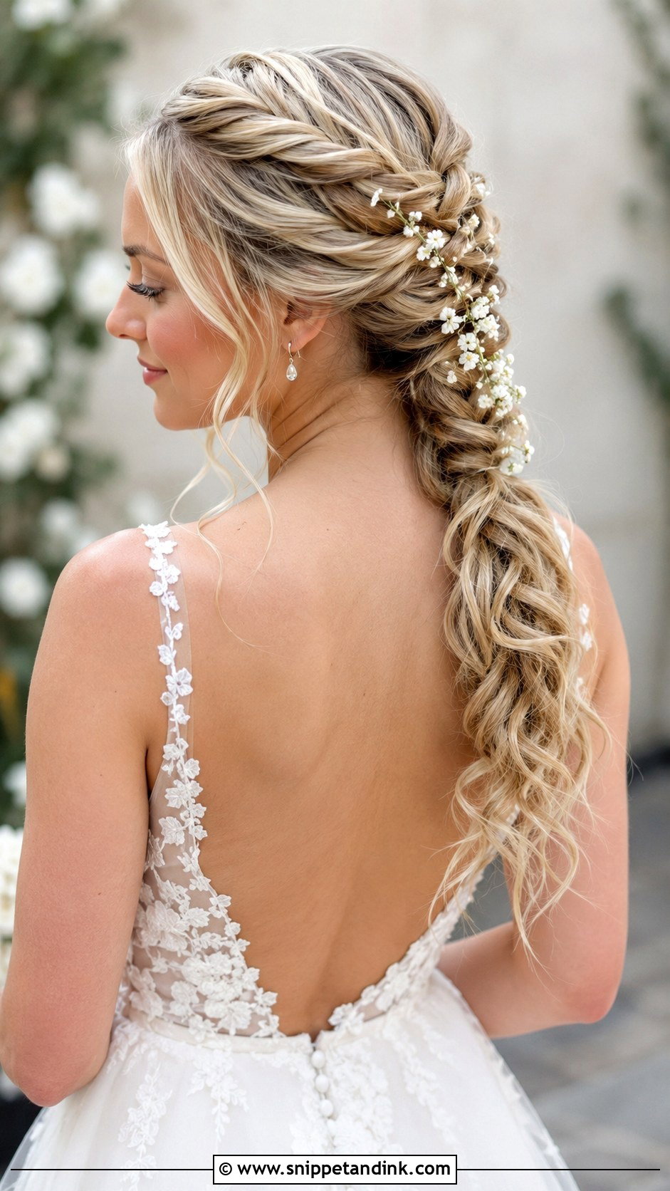 Braided Ponytail With Curls - Snippet and Ink - 25 Braided Wedding Hair Ideas