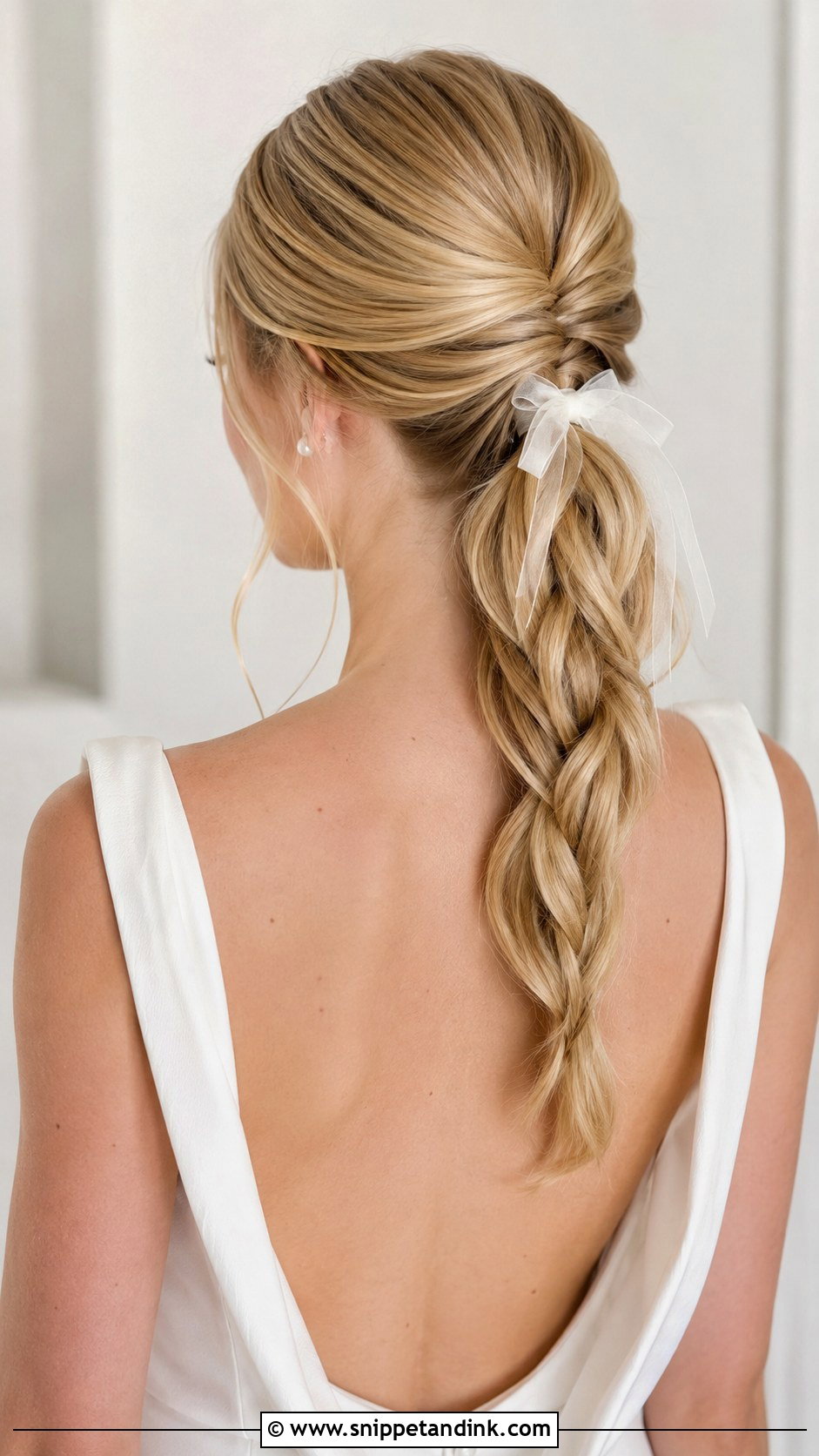 Braided Ponytail for Brides - Snippet and Ink - 20 Wedding Braids for Long Hair