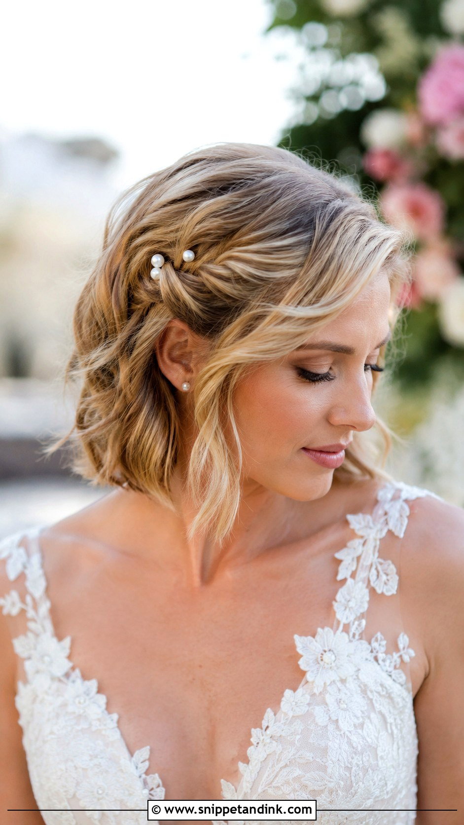 Braided Short Hairstyle for Weddings - Snippet and Ink - 25 Short Hairstyles for Wedding