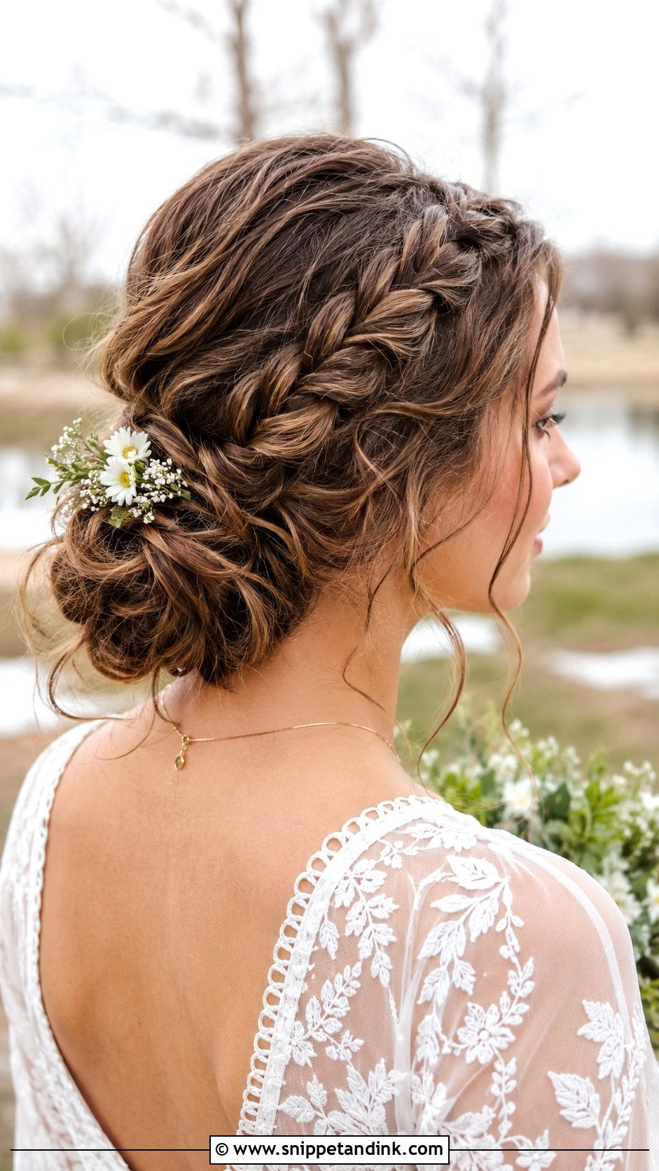 Braided Side Bun - Snippet and Ink - 20 Simple Medium Length Wedding Guest Hair Ideas