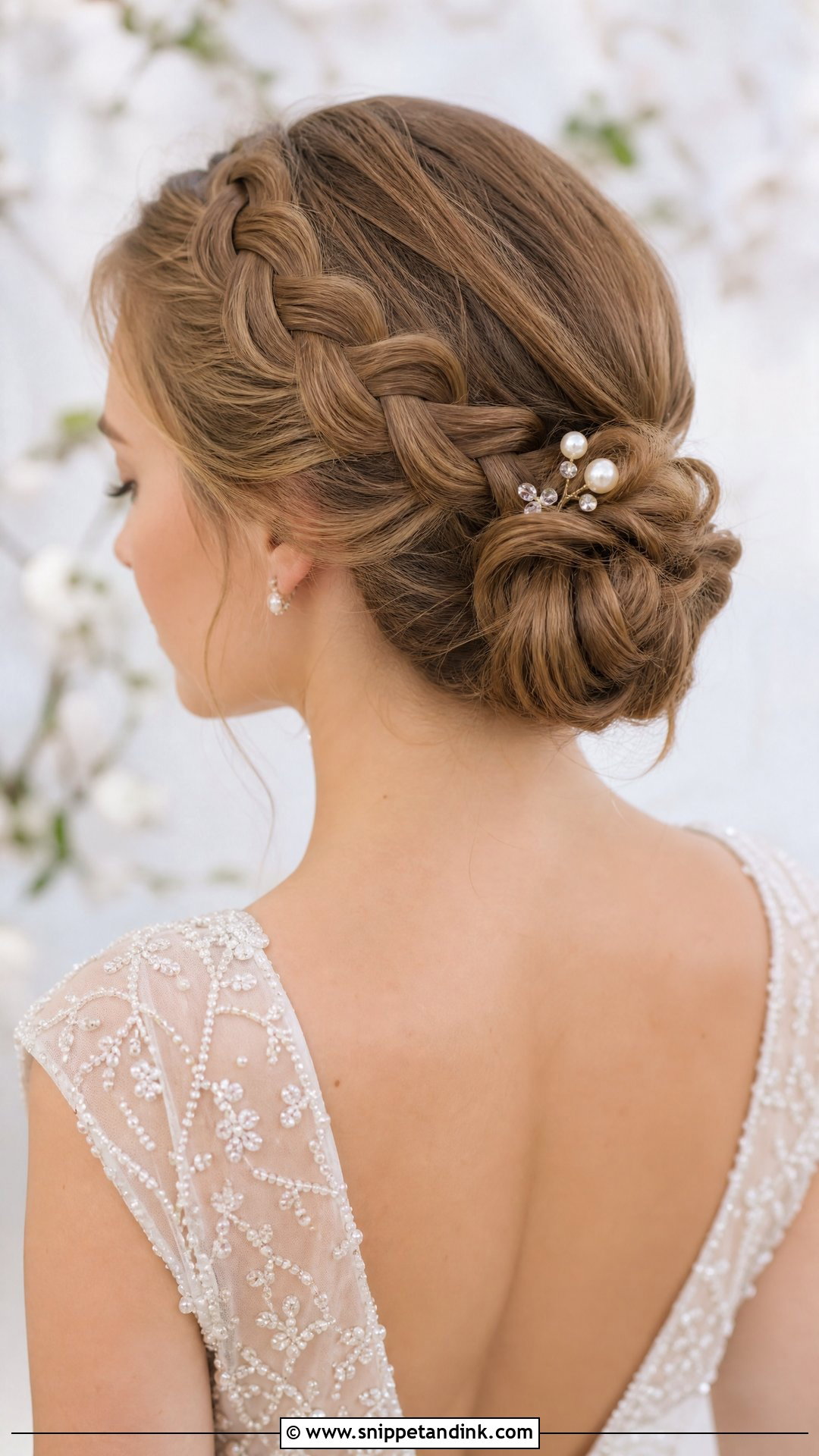 Braided Side Bun - Snippet and Ink - 25 Side Bun Wedding Hair Ideas