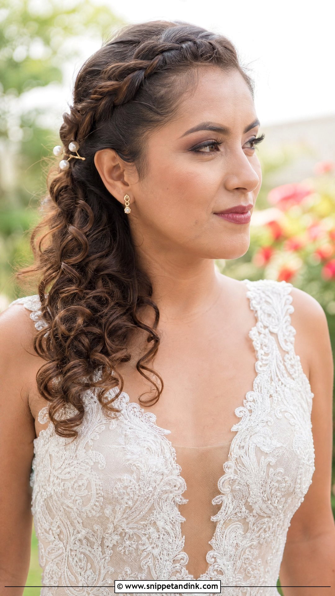 Braided Side Ponytail With Curls - Snippet and Ink - 25 Side Ponytail Wedding Hairstyles