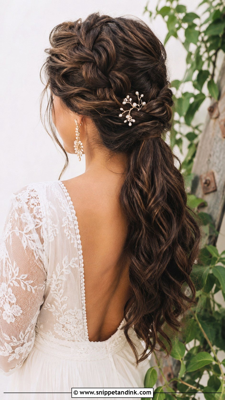 Braided Textured Ponytail - Snippet and Ink - 20 Textured Ponytail Wedding Ideas
