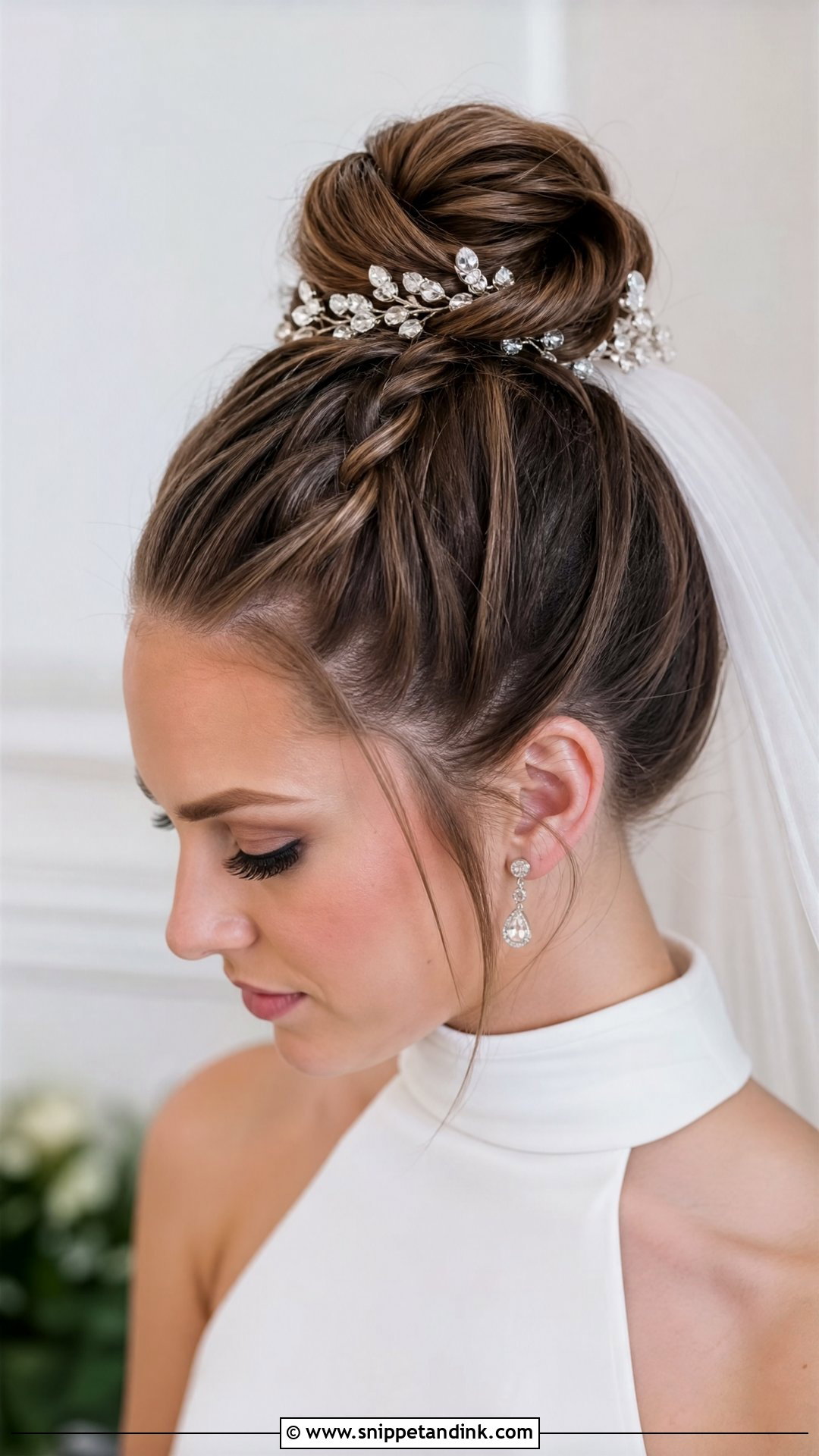 Braided Top Knot - Snippet and Ink - 20 Bridal Braid Hairstyles