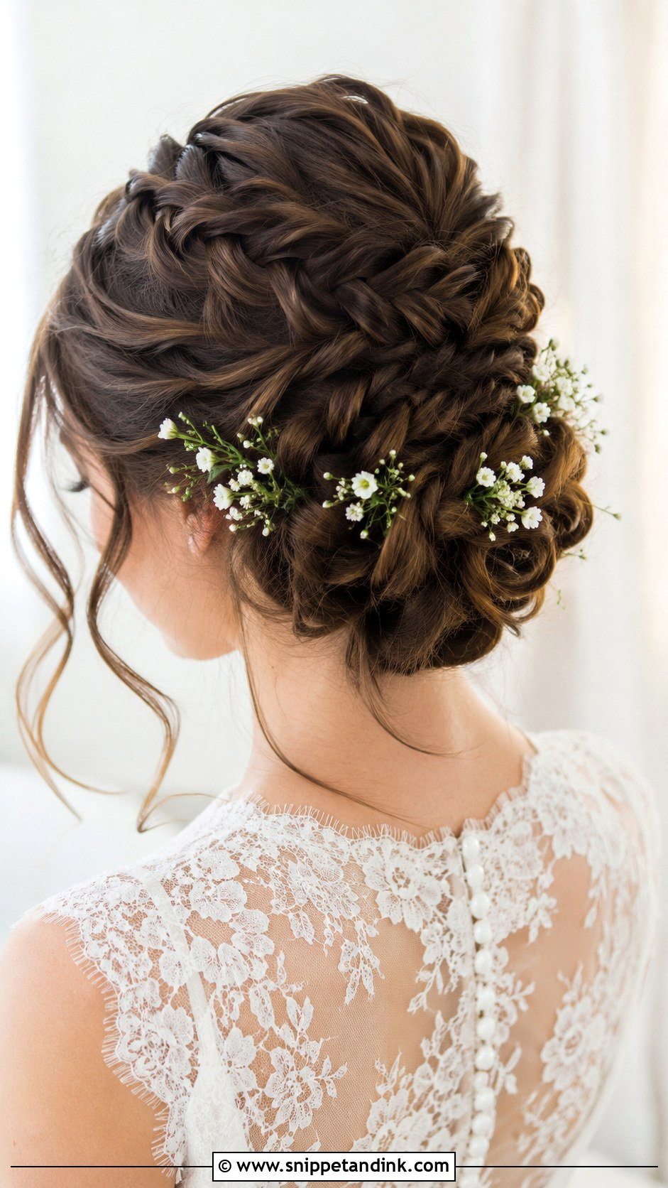 Braided Updo - Snippet and Ink - 20 Wedding Hair Ideas for Medium Length