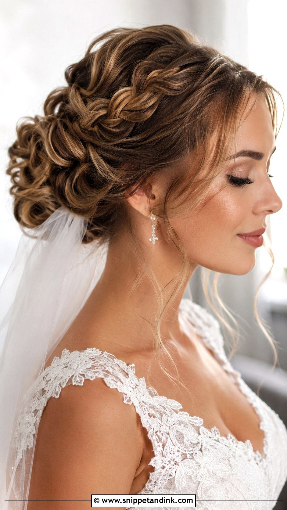 Braided Updo Bridal Hair - Snippet and Ink - 20 Bride Hair Styles 2024