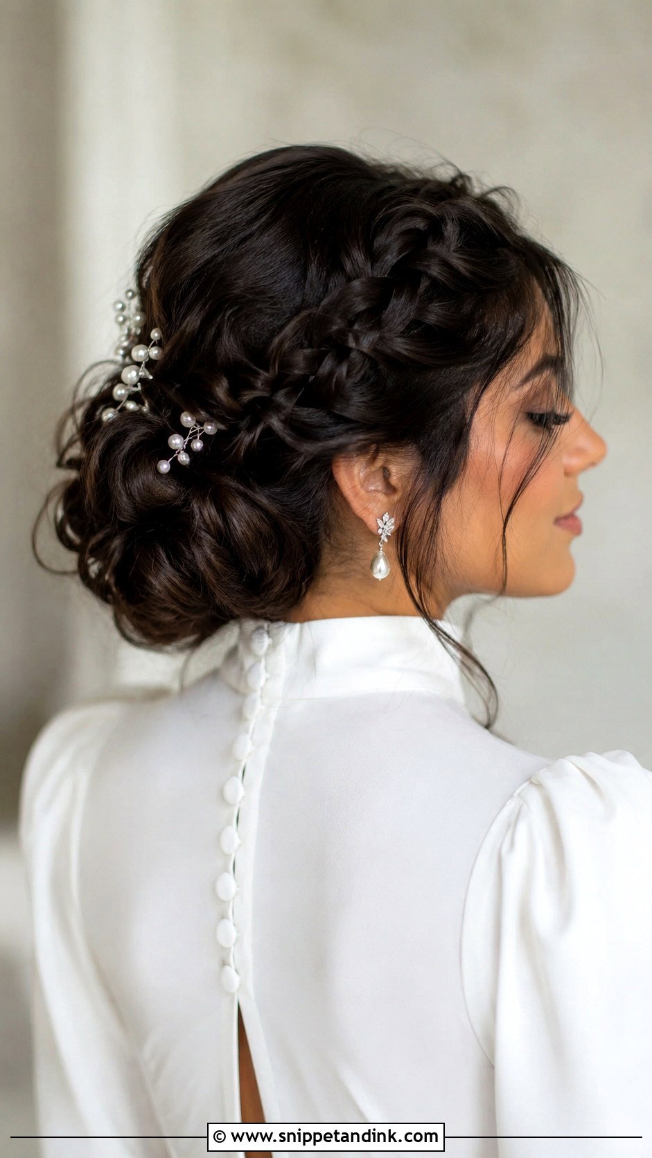 Braided Updo For High Neck Dress - Snippet and Ink - 15 Wedding Hairstyles for High Neck Dresses