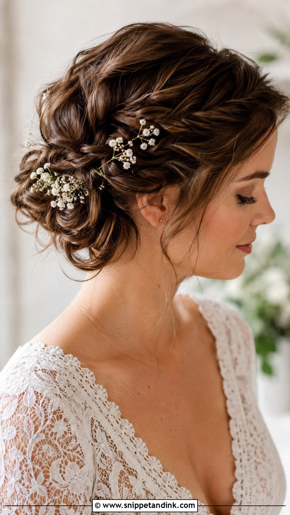Braided Updo For Short Hair - Snippet and Ink - 20 Bridal Hair Short Length Ideas