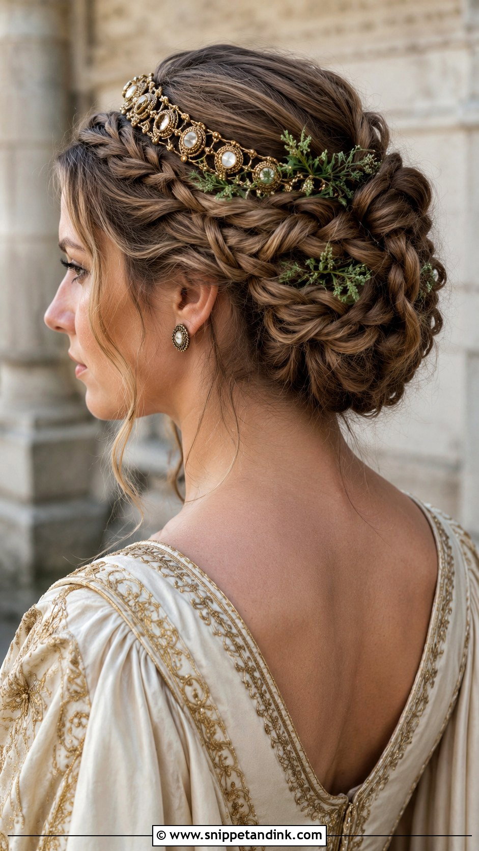 Braided Updo Viking Wedding Hair - Snippet and Ink - 25 Viking Bridal Hair Ideas