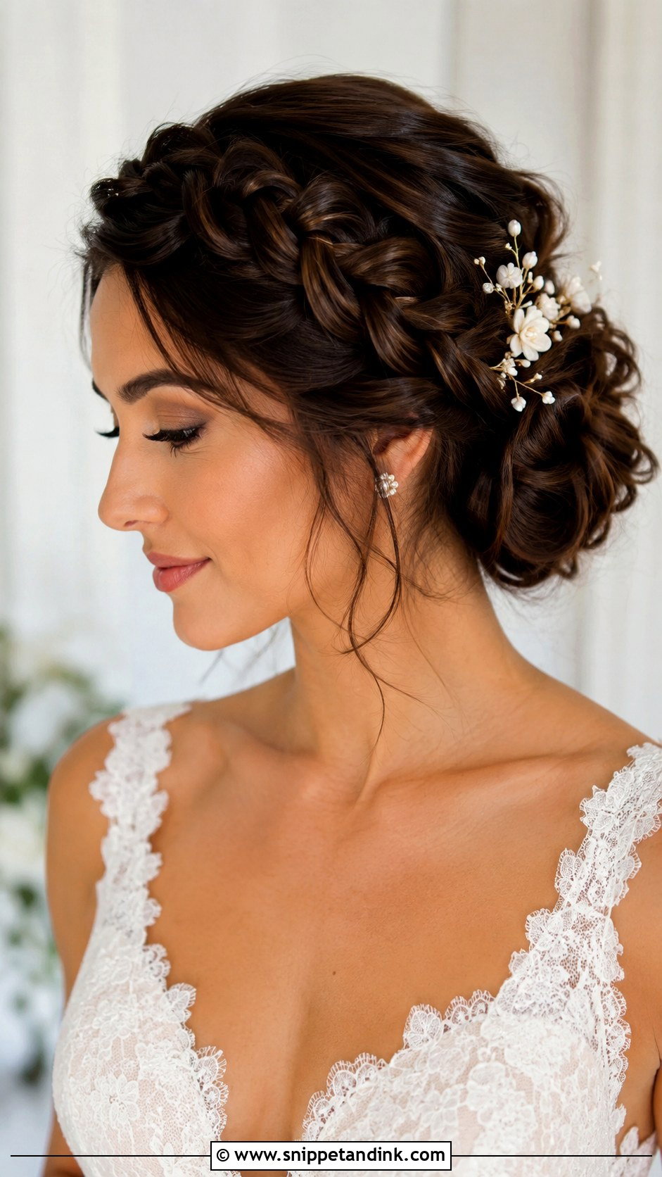 Braided Updo Wedding Hair - Snippet and Ink - 15 Hair to Wedding Ideas