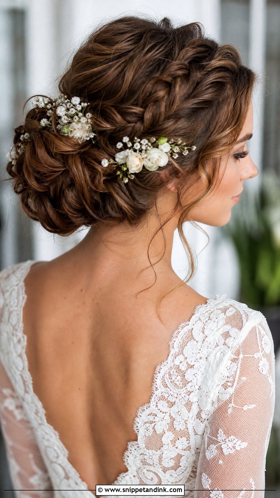 Braided Updo With Curls - Snippet and Ink - 20 Wedding Hair Brown Ideas