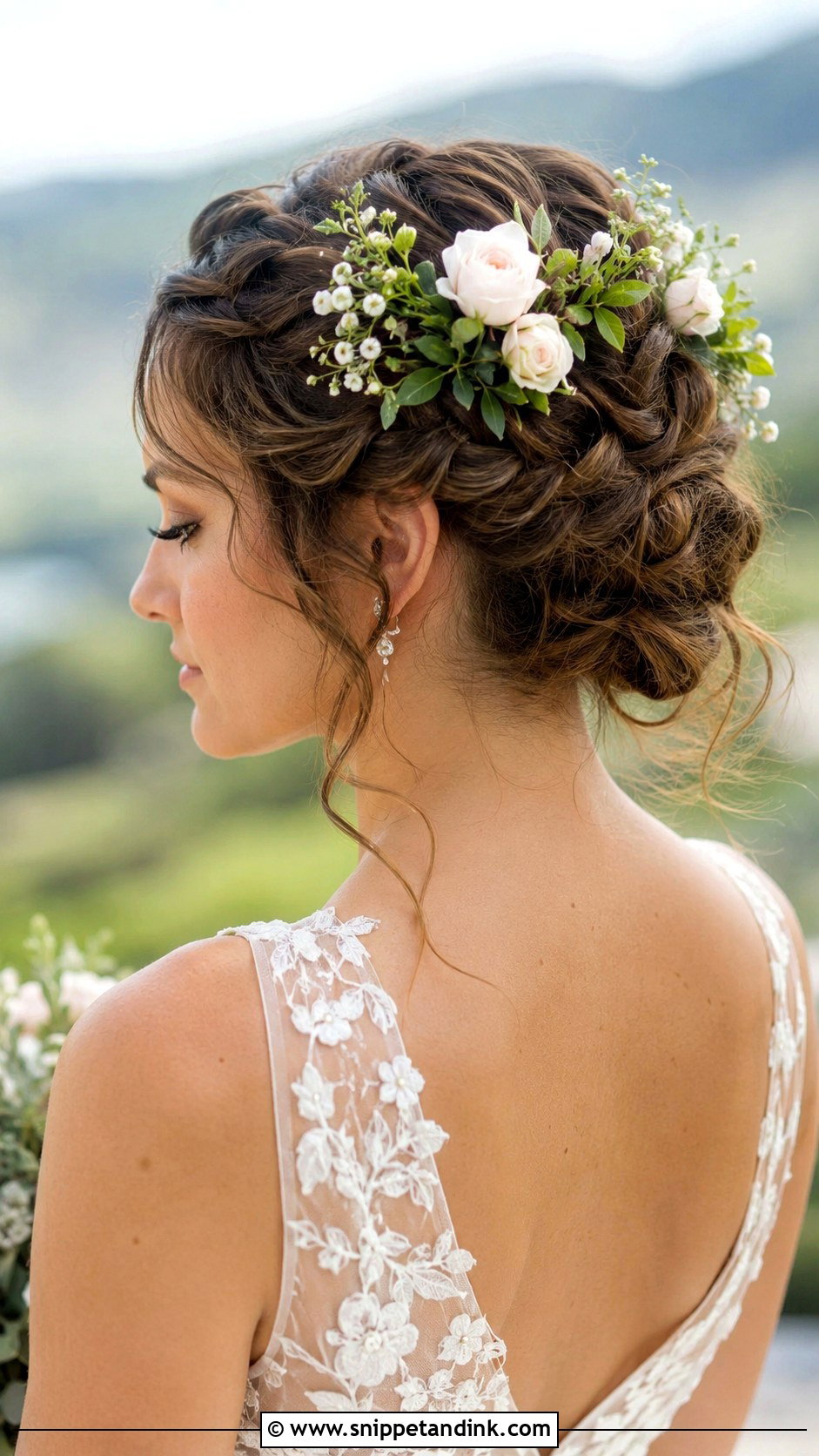 Braided Updo With Flowers Wedding Hairstyle - Snippet and Ink - 20 Braids Hairstyles Wedding
