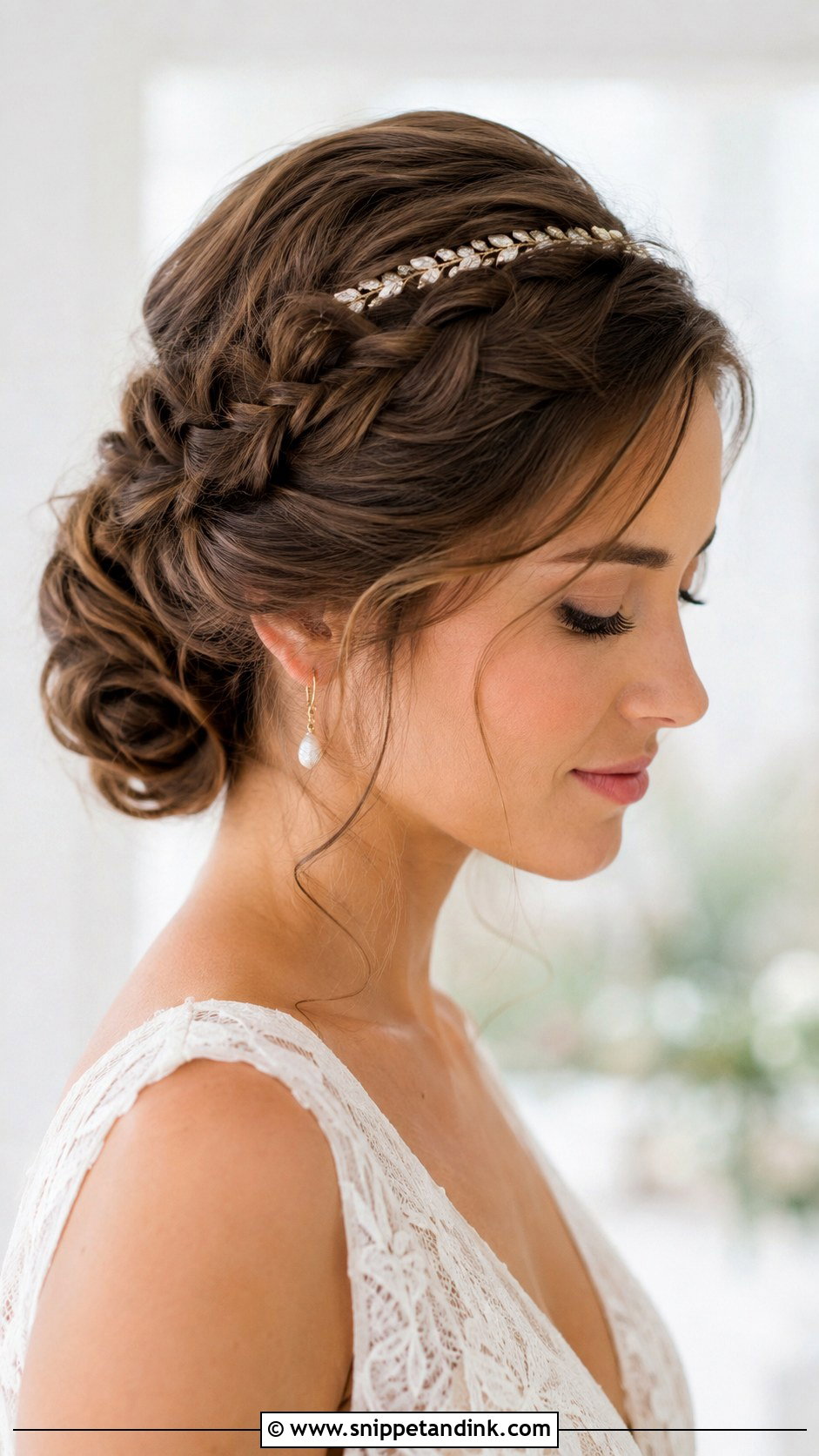Braided Updo With Headband - Snippet and Ink - 20 Bride Hairstyles with Headband