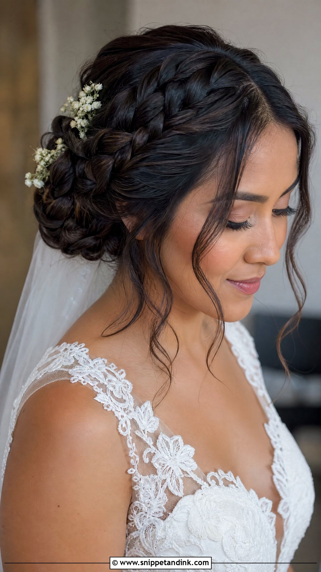 Braided Updo With Loose Front Pieces - Snippet and Ink - 20 Wedding Hairstyles for Big Foreheads