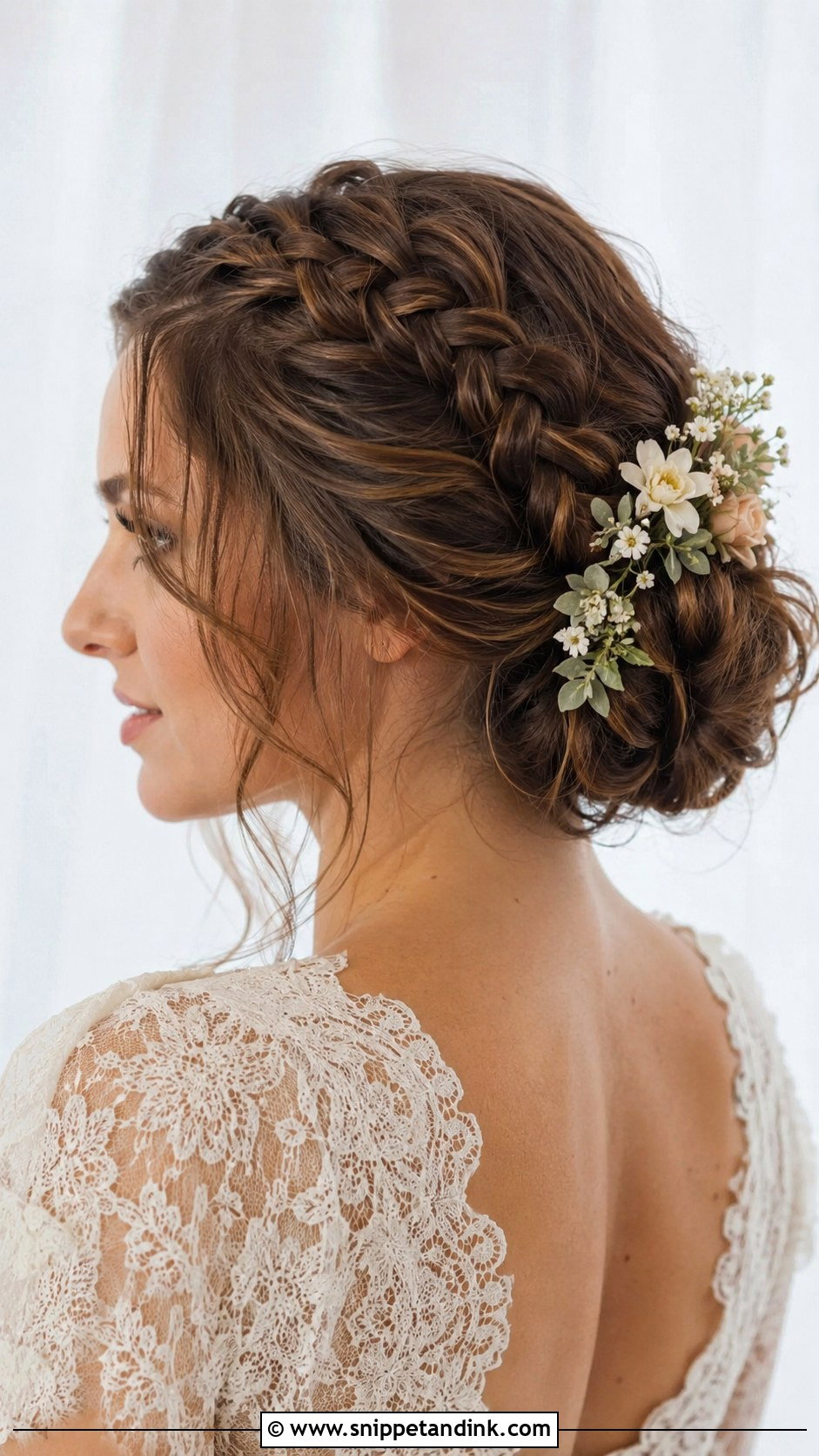 Braided Updo With Loose Tendrils - Snippet and Ink - 35 Bridal Hairstyles