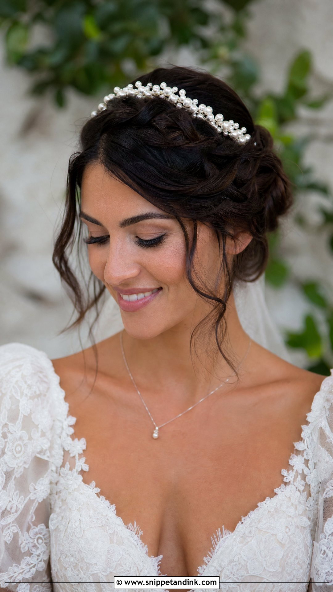 Braided Updo With Pearl Headband - Snippet and Ink - 20 Wedding Hairstyles with Headband