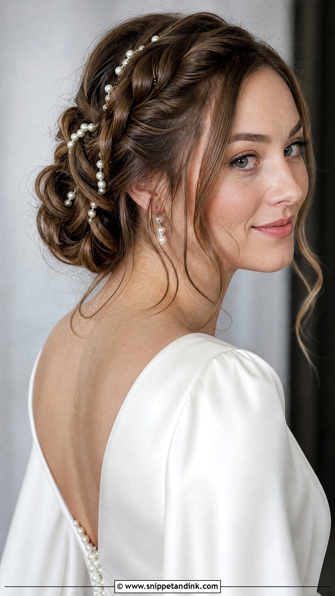 Braided Updo With Pearls - Snippet and Ink - 20 Bridal Hair with Braid Ideas