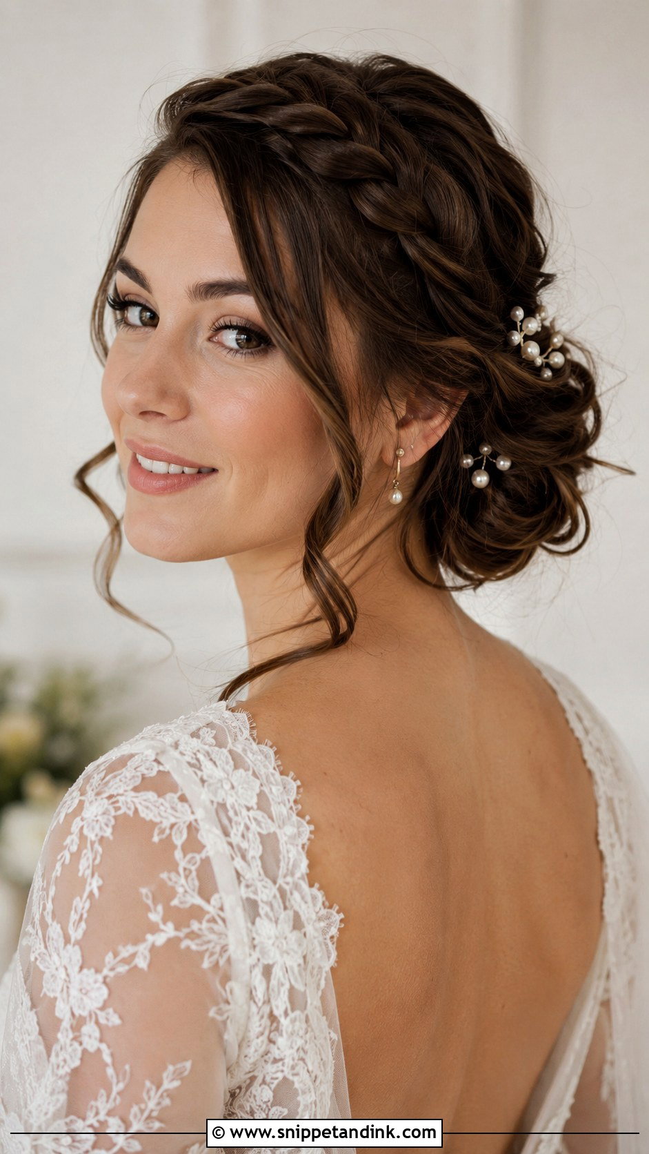 Braided Updo With Tendrils - Snippet and Ink - 25 Braided Hairstyles for Bride