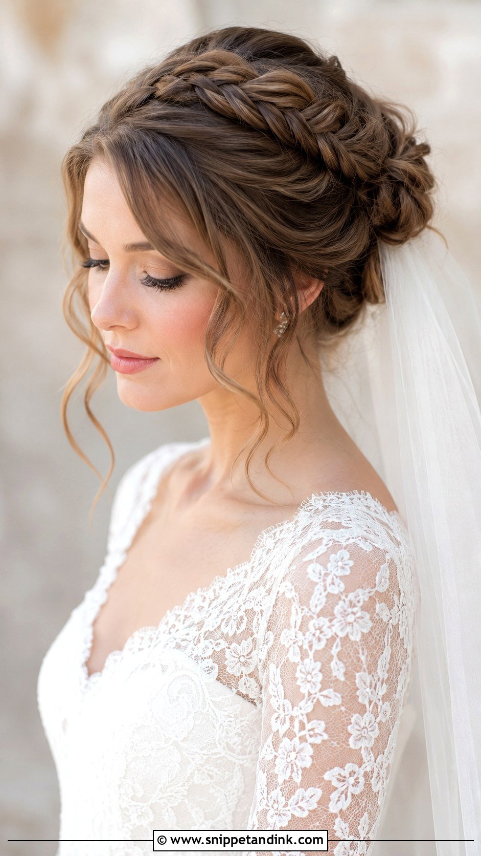 Braided Updo With Tendrils - Snippet and Ink - 25 Bridal Braided Hairstyles