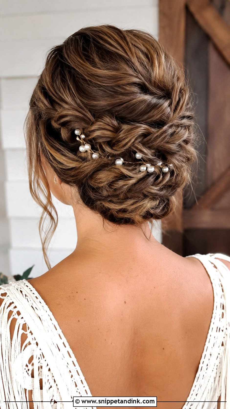 Braided Updo With Tucked Ends - Snippet and Ink - 25 Bridal Updos for Medium Hair