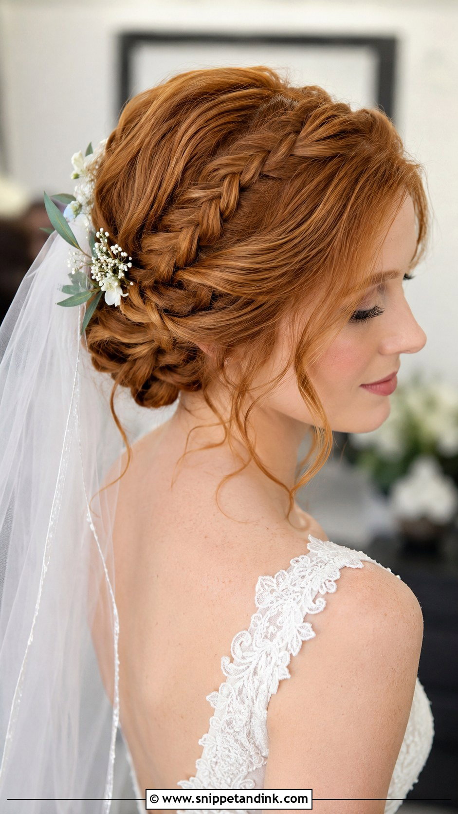 Braided Updo With Veil - Snippet and Ink - 30 Wedding Braid Hairstyles