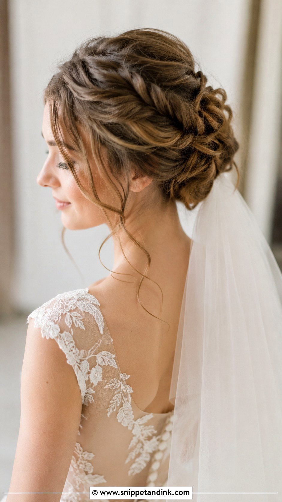Braided Updo With Veil - Snippet and Ink - 20 Bridal Updo with Braid Ideas