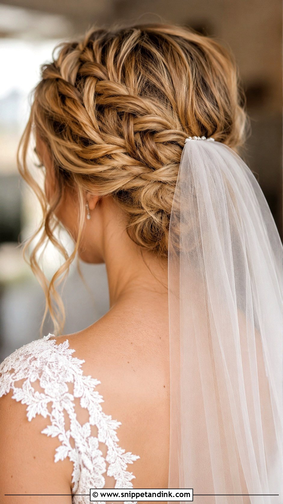 Braided Updo With Veil - Snippet and Ink - 20 Brides Hairstyles with Veil
