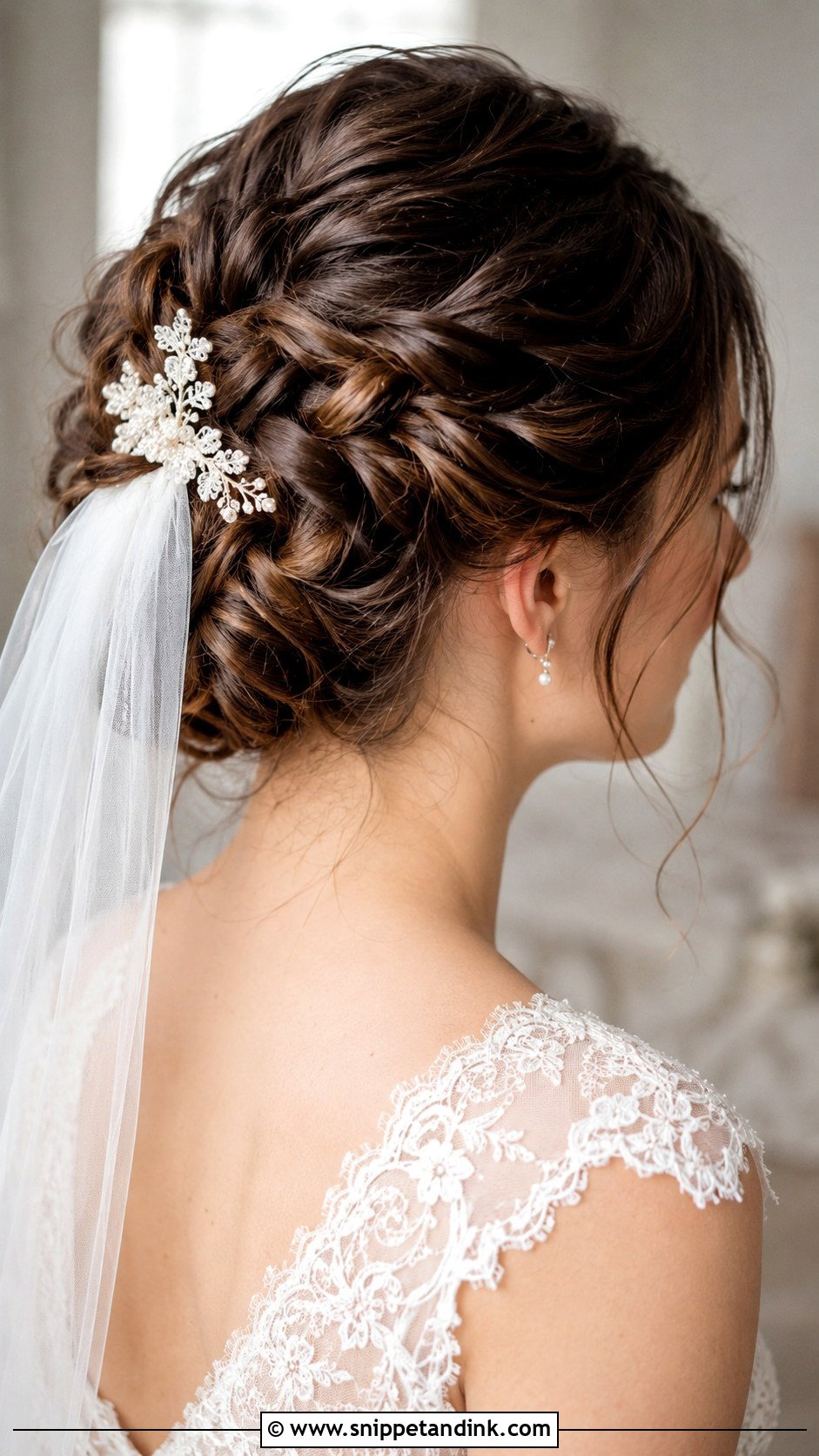 Braided Updo With Veil - Snippet and Ink - 20 Hairstyles with Veil