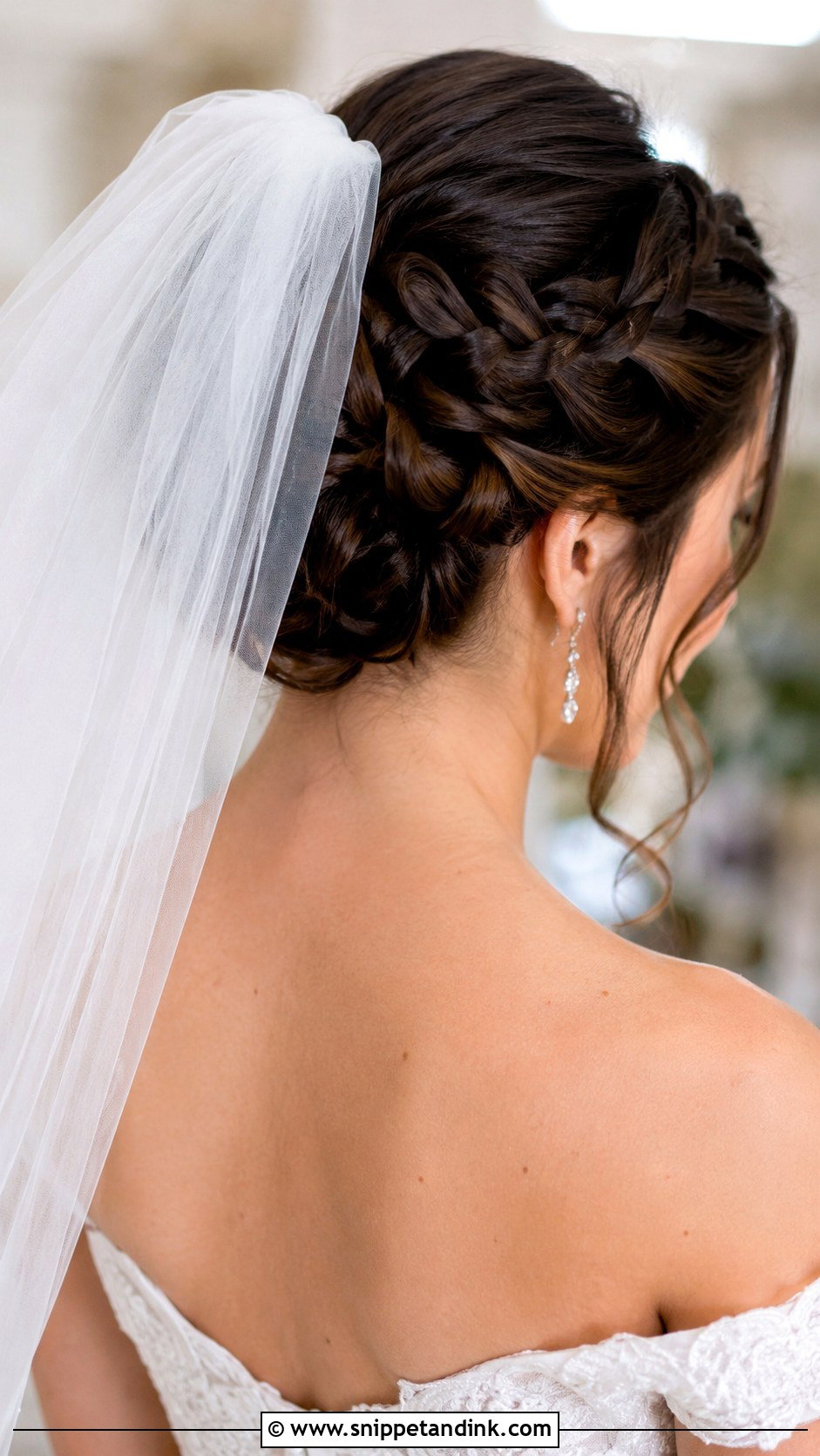 Braided Updo With Veil - Snippet and Ink - 25 Bridal Hairstyles with Braids