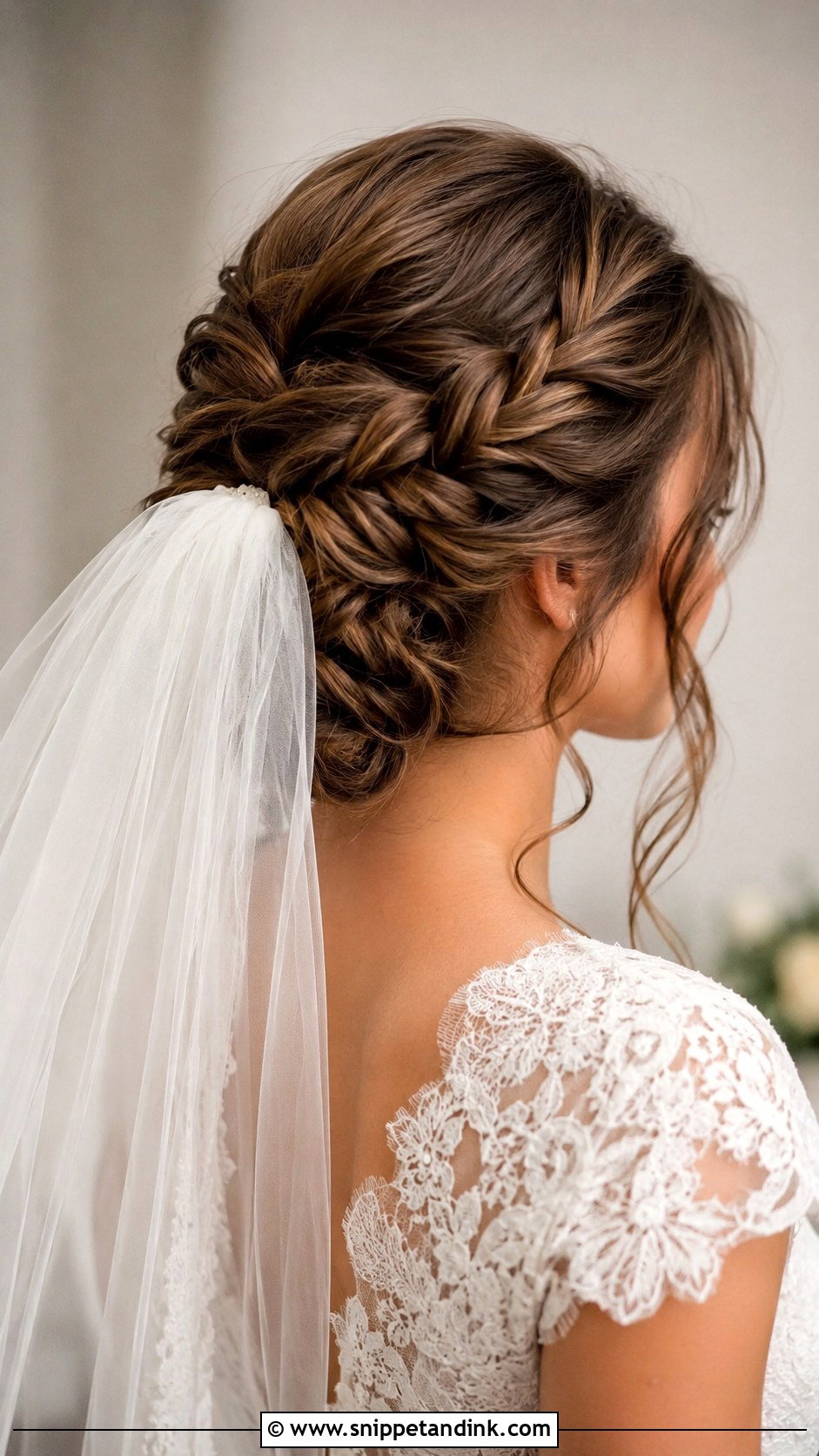 Braided Updo With Veil - Snippet and Ink - 25 Elegant Wedding Hair Ideas