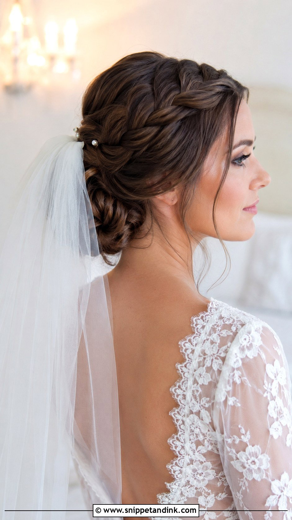 Braided Updo With Veil Wedding Style - Snippet and Ink - 25 Braided Wedding Hairstyles
