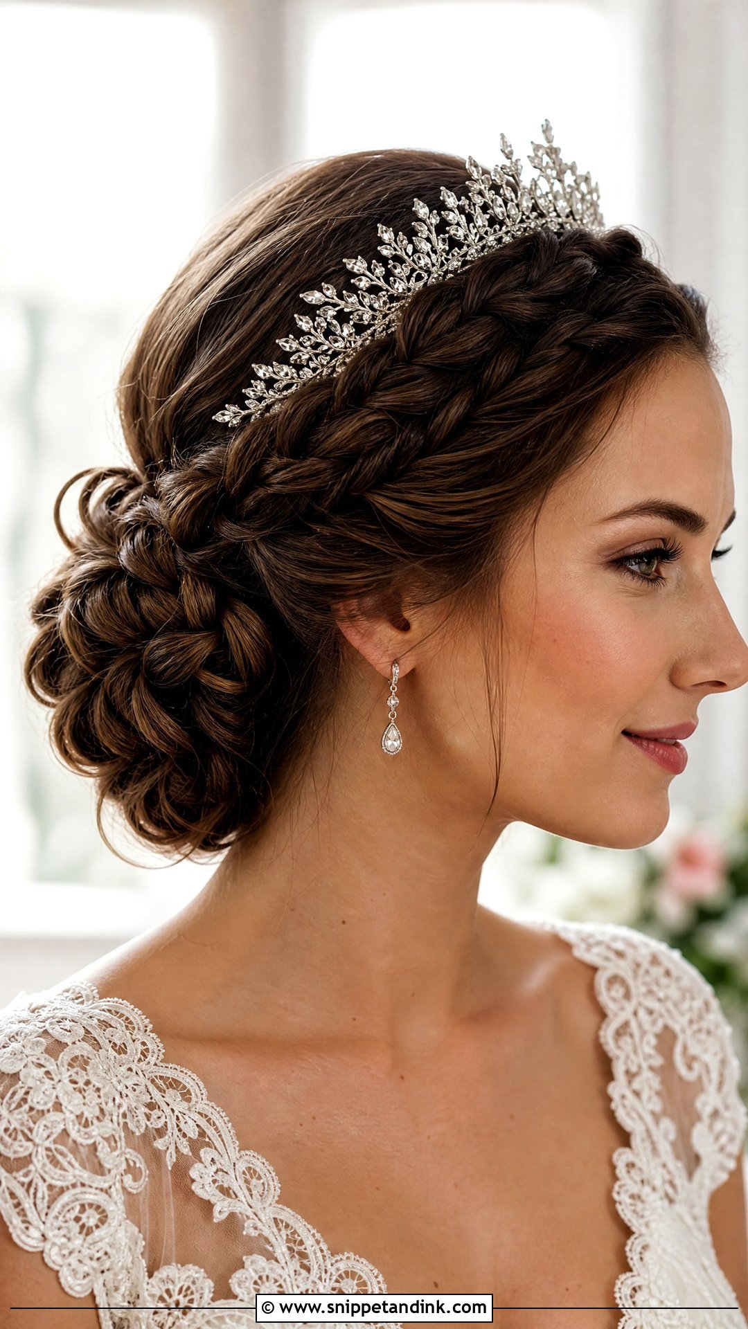 Braided Updo With a Tiara - Snippet and Ink - 20 Tiara Wedding Hair Ideas