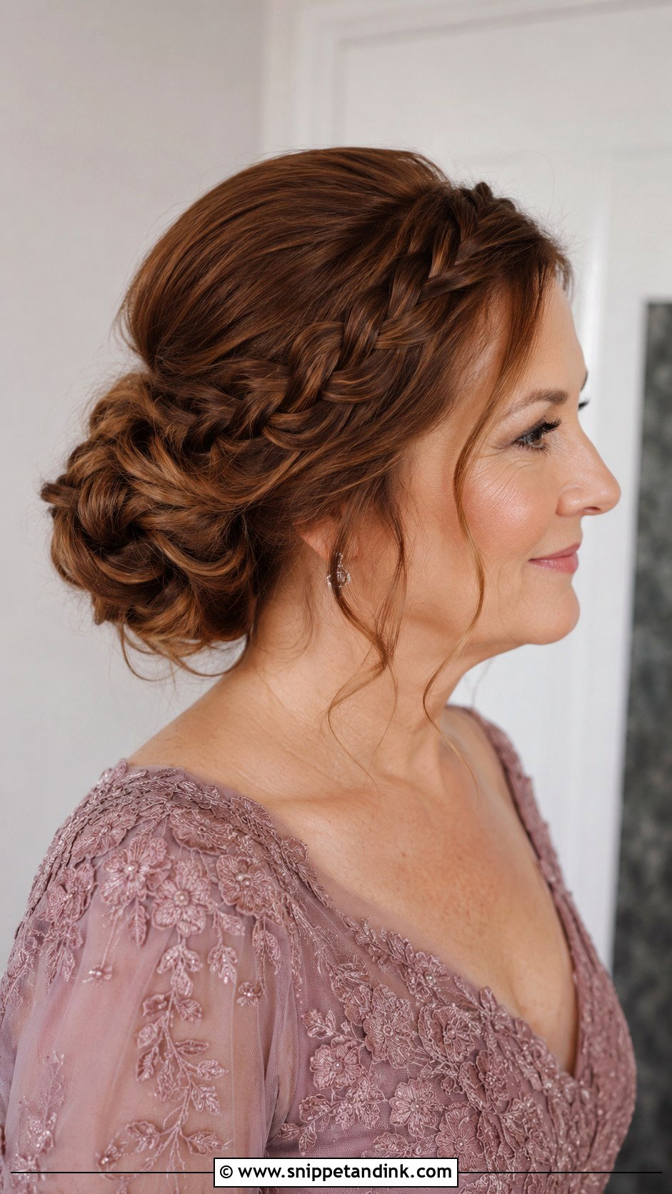 Braided Updo for Mother of the Bride - Snippet and Ink - 25 Wedding Hair for Mother of the Bride Ideas