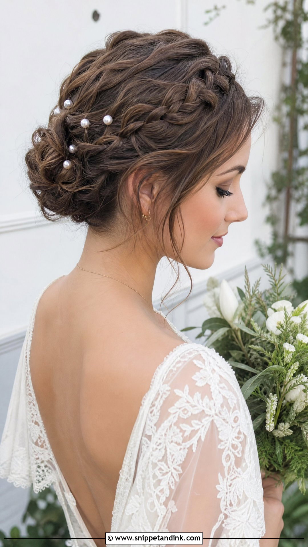 Braided Updo for Short Hair - Snippet and Ink - 20 Wedding Hairstyle Shorthair Ideas
