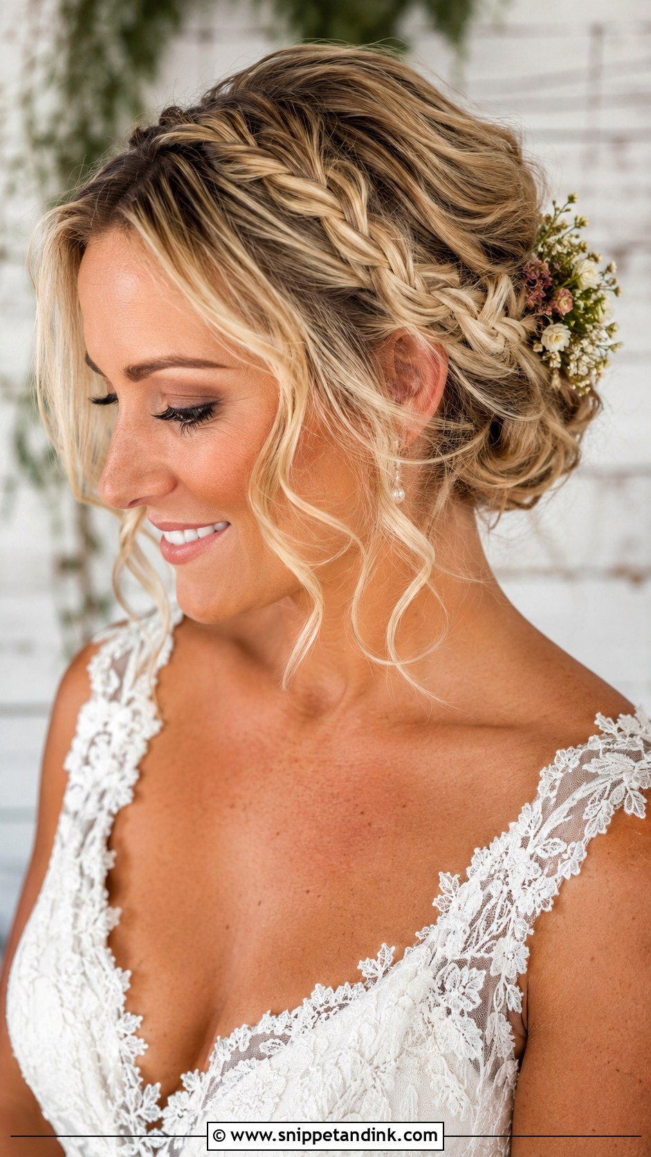 Braided Updo for Short Hair - Snippet and Ink - 25 Wedding Hair Ideas for Short Hair