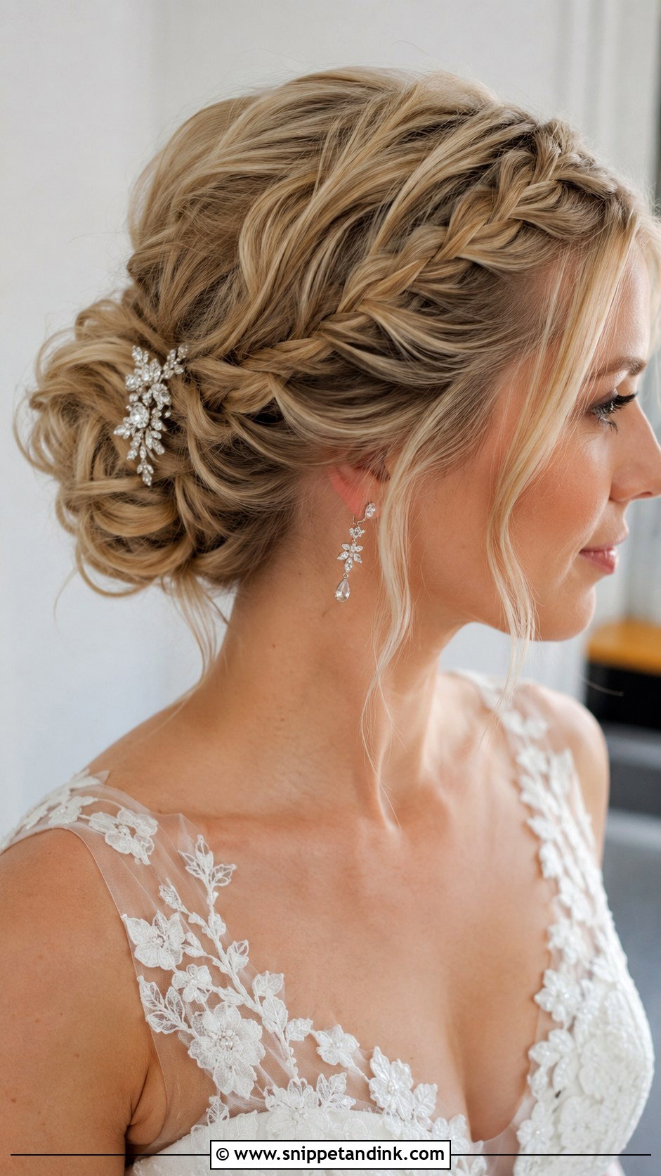 Braided Updo for Short Hair Wedding - Snippet and Ink - 25 Wedding Hairstyles with Braids