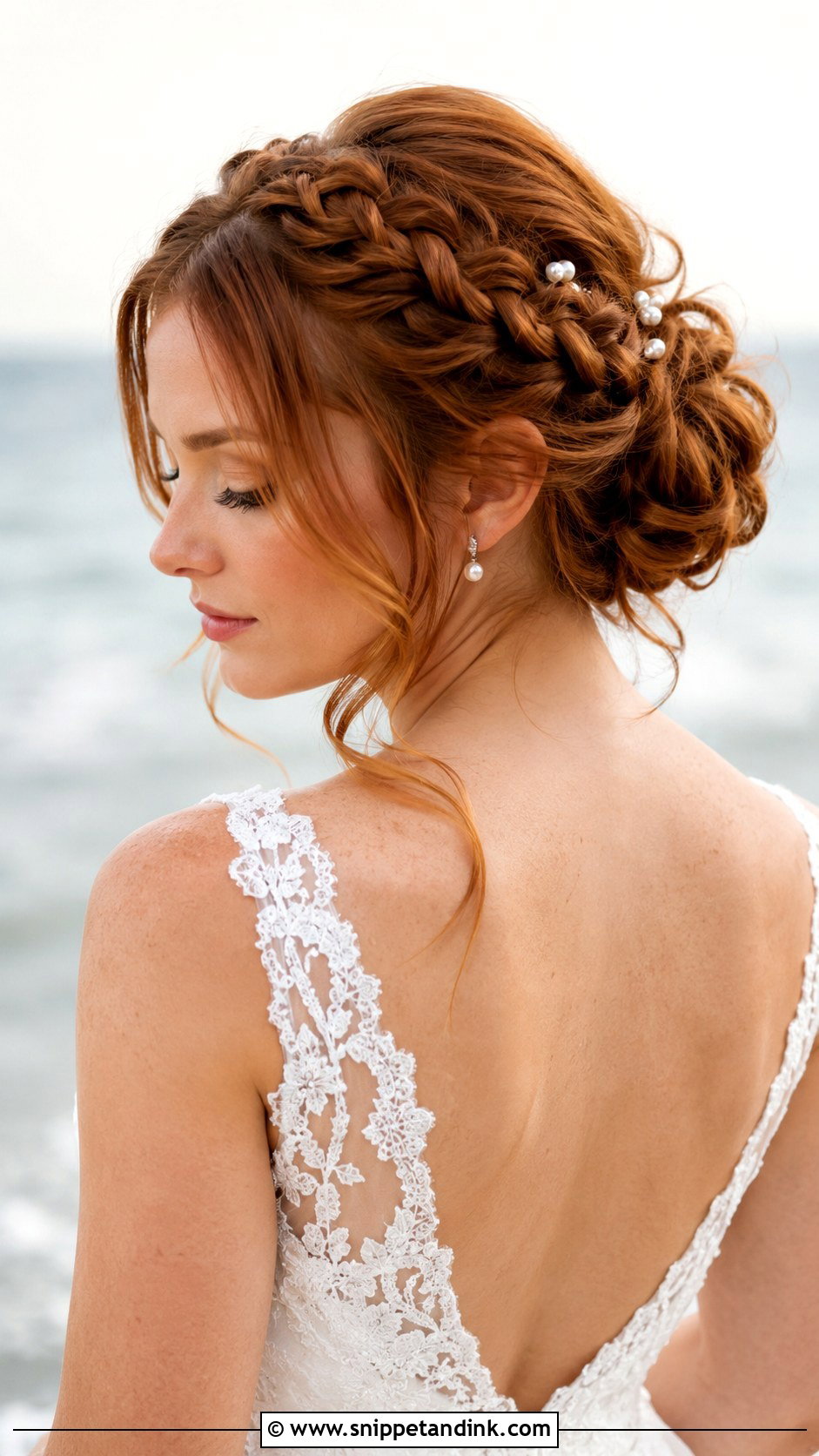 Braided Updo for a Beach Wedding - Snippet and Ink - 25 Beach Bridal Hair Ideas