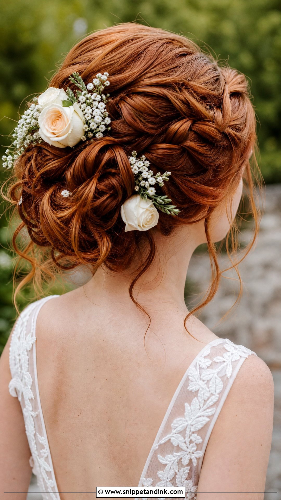 Braided Updo with Flowers - Snippet and Ink - 20 Red Hair Brides