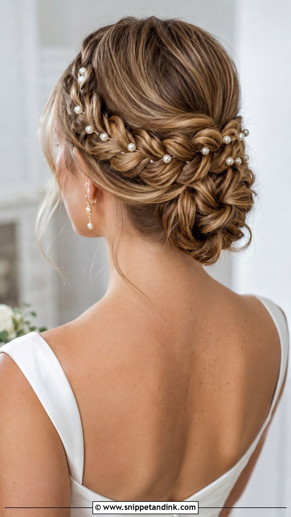 Braided Updo with Pearls - Snippet and Ink - 25 Wedding Hairstyles with Braids