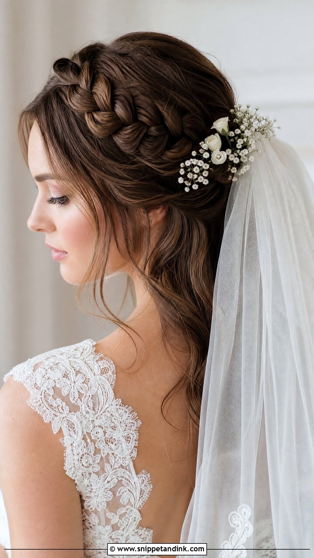 Braided Veil Wedding Hairstyle - Snippet and Ink - 20 Wedding Hair Braids
